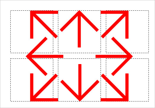 八方向の矢印（３）の画像２