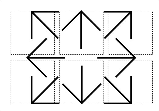 八方向の矢印（２）の画像１