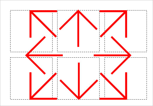 八方向の矢印（２）の画像２