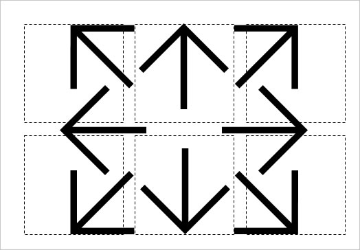 八方向の矢印（３）の画像１