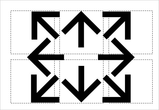 八方向の矢印（５）の画像１