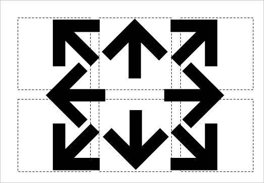 八方向の矢印（６）の画像１