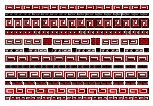 中華模様の飾り線の画像１