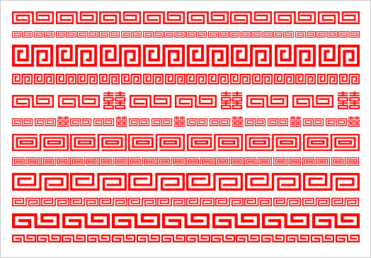 中華模様の飾り線の画像２