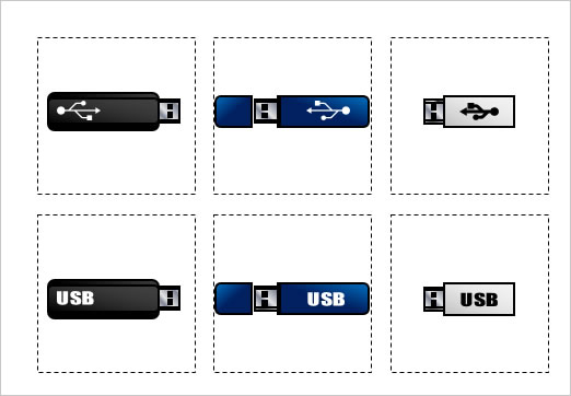 USBメモリのイラストの画像１