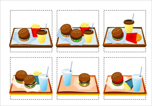 ハンバーガーセットのイラストの画像２
