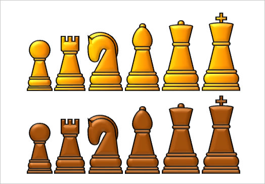 チェスの駒のイラスト1 パワーポイント パワポ素材のぱわぽすけ