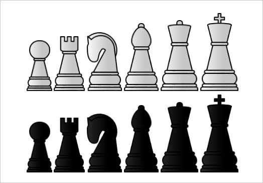 チェスの駒のイラスト2 パワーポイント パワポ素材のぱわぽすけ