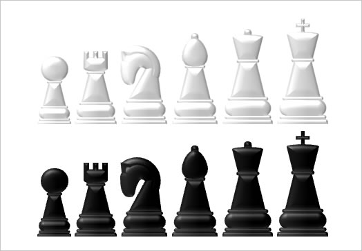 チェスの駒のイラスト2 パワーポイント パワポ素材のぱわぽすけ