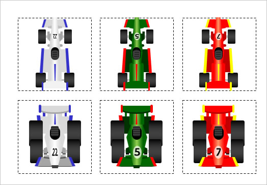 レーシングカーのイラストの画像２