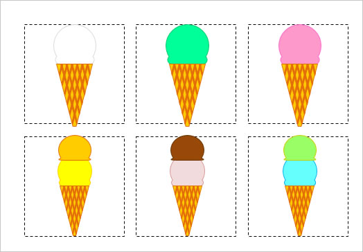 アイスクリームのイラストの画像１