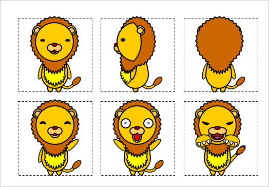 ライオンのイラストの画像１