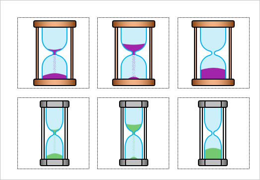 砂時計のイラストの画像