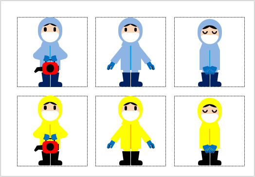 防護服を着た人、消毒作業員のイラストの画像２
