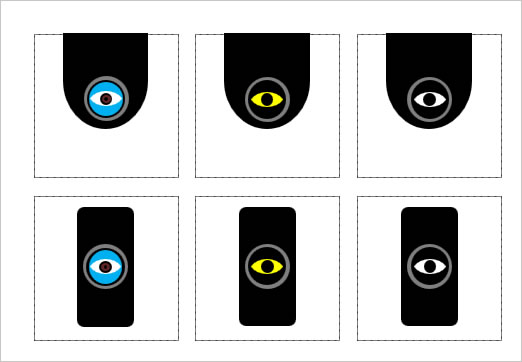 防犯カメラの目のイラストの画像２