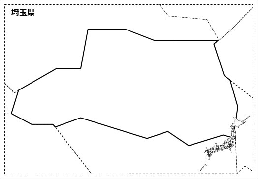 埼玉県の白地図の画像１