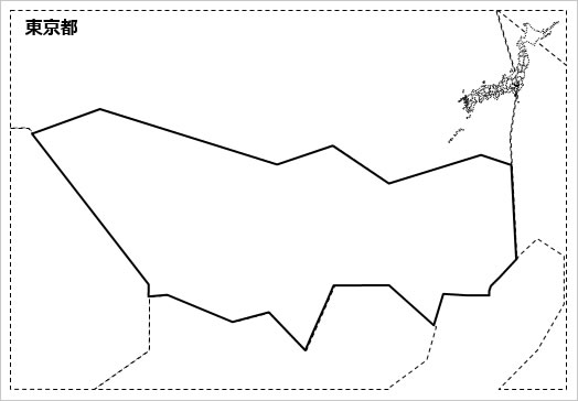 東京都の白地図の画像１