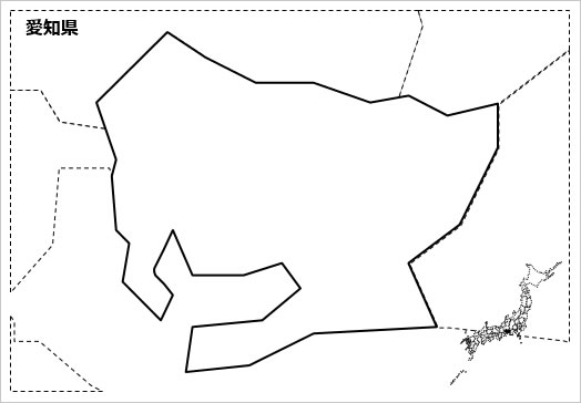 愛知県の白地図の画像１