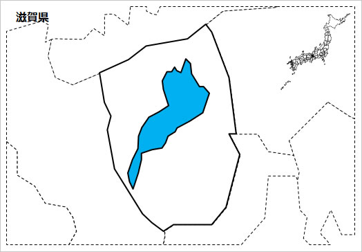 滋賀県の白地図の画像１