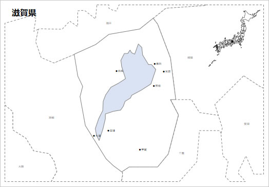 滋賀県の白地図の画像２