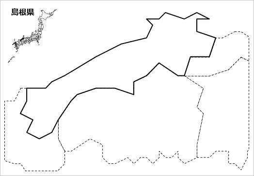島根県の白地図の画像１