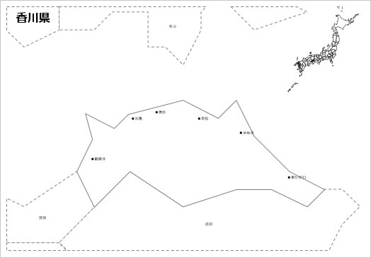 香川県の白地図の画像２