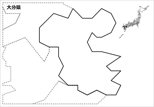大分県の白地図の画像１