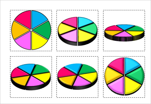 円の6分割図形の画像１