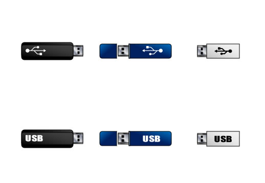 USBメモリのイラストの画像