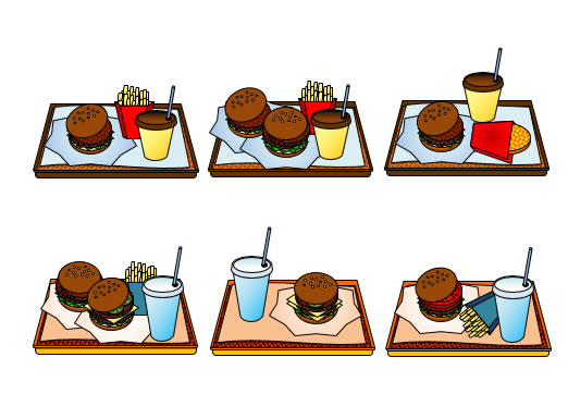 ハンバーガーセットのイラストの画像１