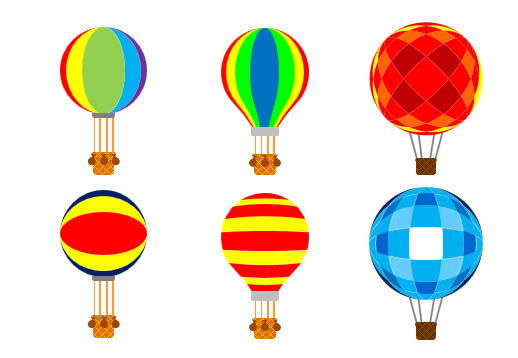 気球のイラストの画像２