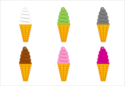 ソフトクリームのイラストの画像