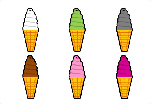 ソフトクリームのイラストの画像２