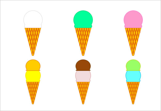 アイスクリームのイラストの画像