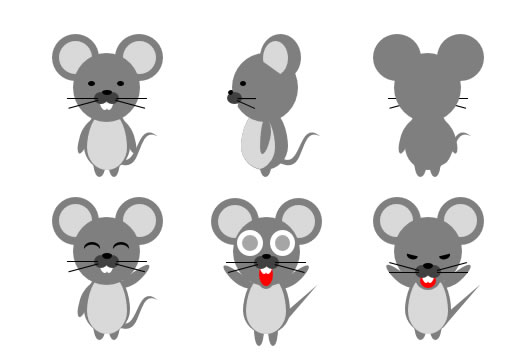 ネズミのイラストの画像２