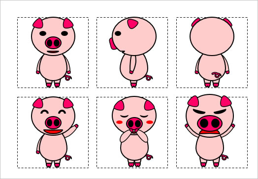豚のイラスト画像